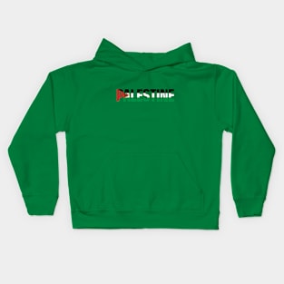 Free Palestine with Palestinian Freedom Flag Solidarity Design Kids Hoodie